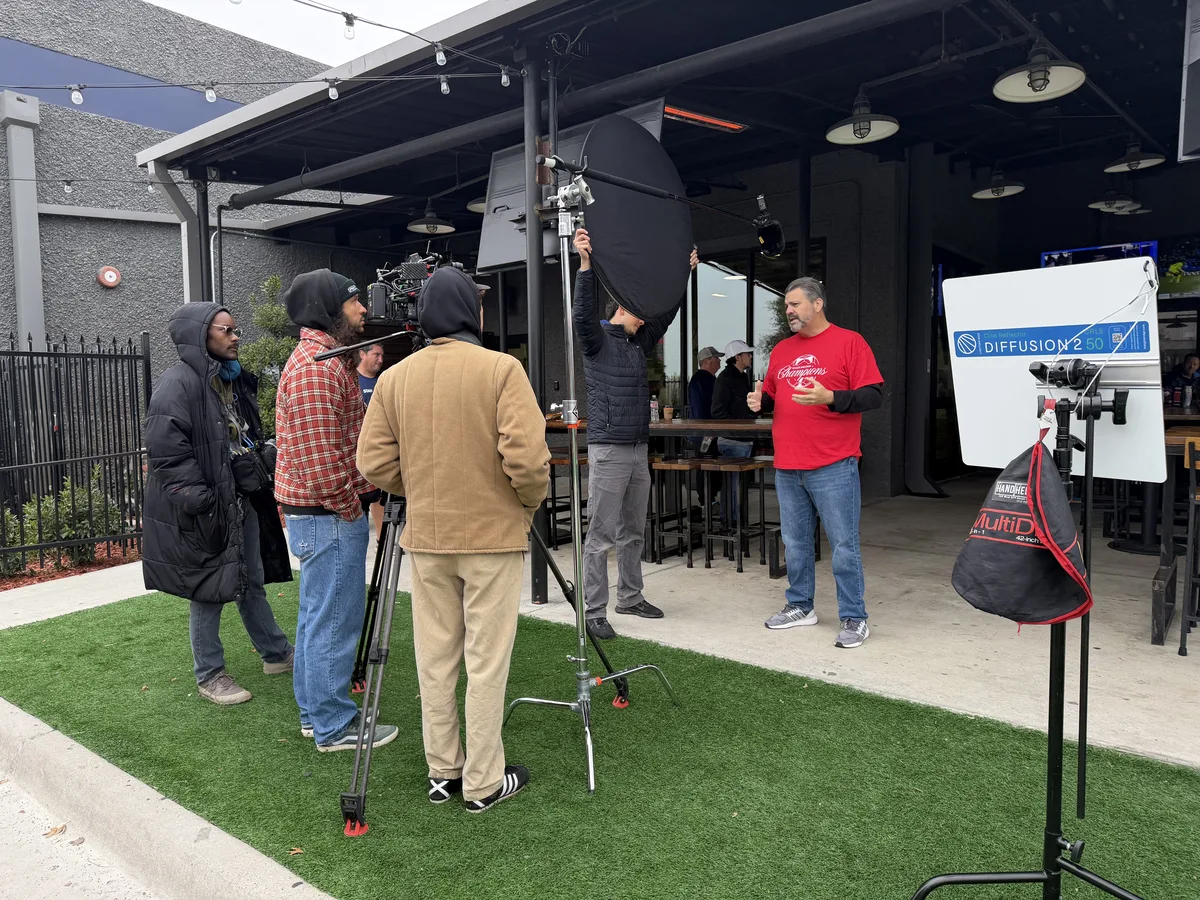 Behind the scenes — indoor field