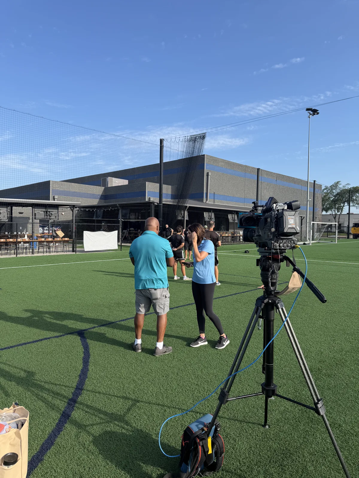 News shoot at Soccer Spectrum