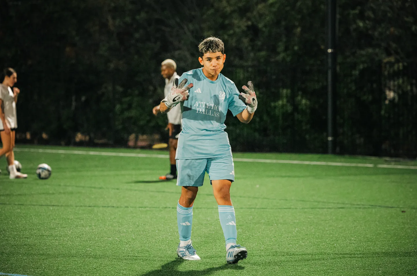 Goalkeeper ready at Soccer Spectrum