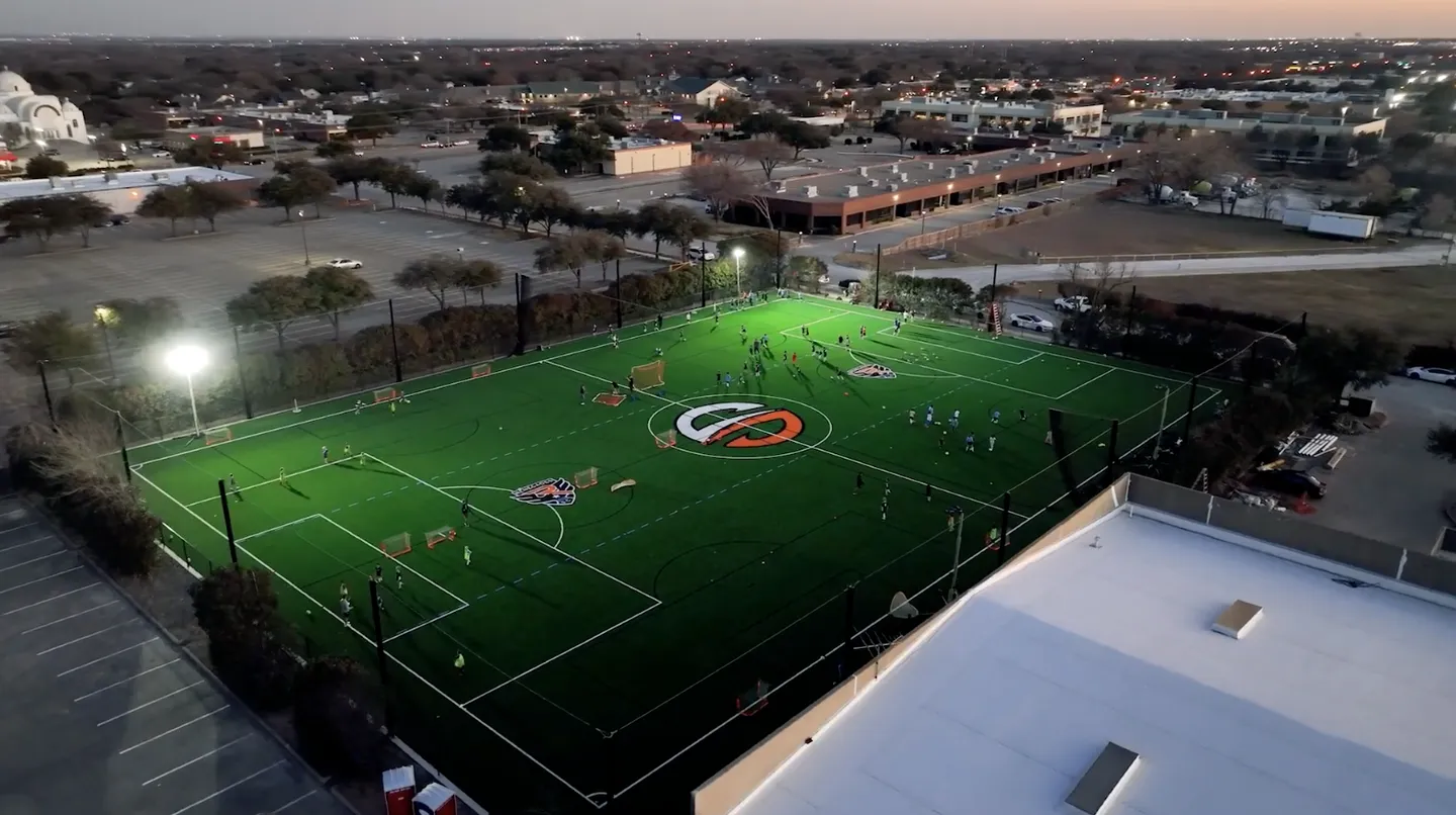 Aerial view of Soccer Spectrum outdoor fields